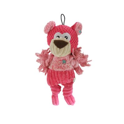 SteelDog Polka Dot Pal Bear Plush Dog Toy