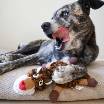 Image showing  Flat Leopard Plush Dog Toy