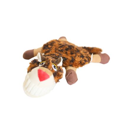 Image showing  Flat Leopard Plush Dog Toy