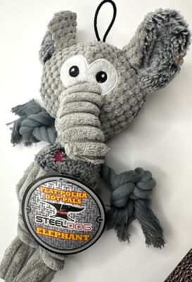 SteelDog Polka Dot Pal Elephant Plush Dog Toy