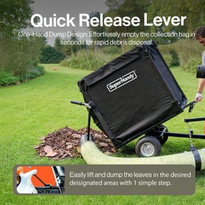 Image showing 1 th SuperHandy 15HP 420CC Tow-Behind Leaf and Lawn Vacuum, 180 Gal Collection, Serrated Impeller