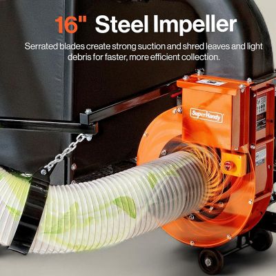 Image showing 2 th SuperHandy 15HP 420CC Tow-Behind Leaf and Lawn Vacuum, 180 Gal Collection, Serrated Impeller