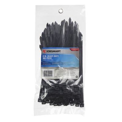 Image showing  8 in. Heavy-Duty Cable Ties, 120 lb., Black, 100 pk.
