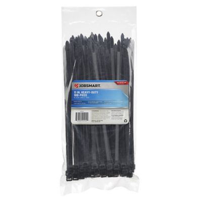 Image showing  11 in. Heavy-Duty Cable Ties, 120 lb., Black, 100 pk.