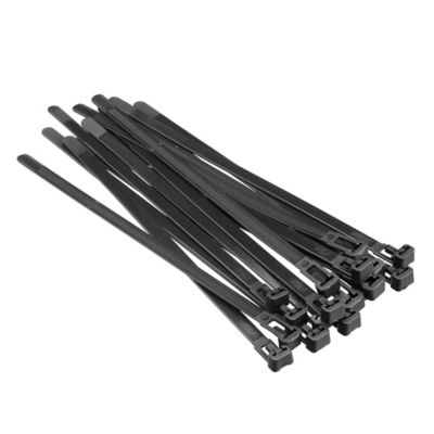 JobSmart 8 in. Heavy-Duty Cable Ties, 50 lb., Black, 20 pk.