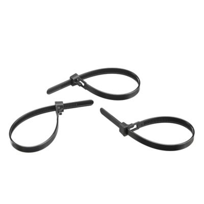 Image showing  8 in. Heavy-Duty Cable Ties, 50 lb., Black, 20 pk.