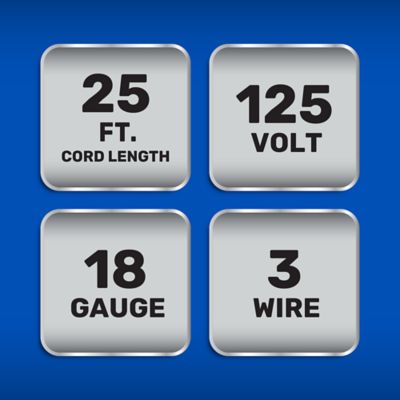 Image showing  25 ft. 75 W Indoor Trouble Light with Metal Guard and Outlet