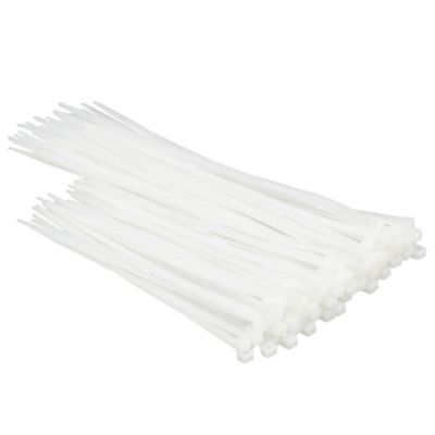 JobSmart 8 in. and 11 in. Heavy-Duty Cable Ties, 50 lb., Natural, 100 pk.