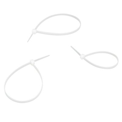 Image showing  8 in. and 11 in. Heavy-Duty Cable Ties, 50 lb., Natural, 100 pk.