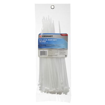 Image showing  8 in. and 11 in. Heavy-Duty Cable Ties, 50 lb., Natural, 100 pk.