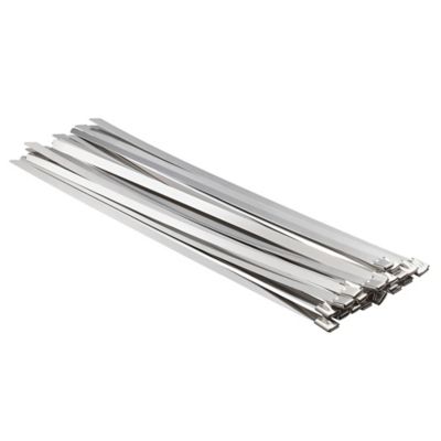 JobSmart 12 in. Heavy-Duty Stainless Steel Cable Ties, 350 lb., 25 pk.