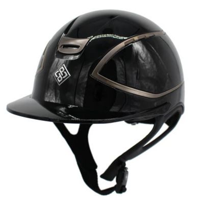 Image showing  Presidente Helmet Black Gloss/Gunmetal Rails Extra Small - Medium