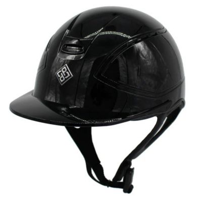Image showing  Presidente Helmet Black Gloss/Black Gloss Rails Extra Small - Medium