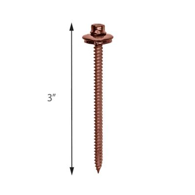 Image showing  Ondulin.e Fastener, Brown- Hex 3 in. Box Of 55