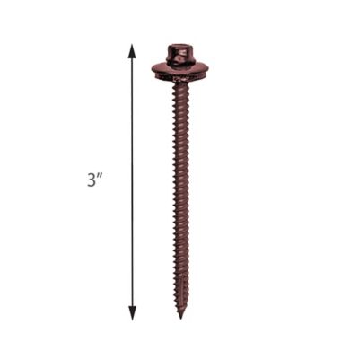 Image showing  Ondulin.e Fastener, Red- Hex 3 in. Box Of 55