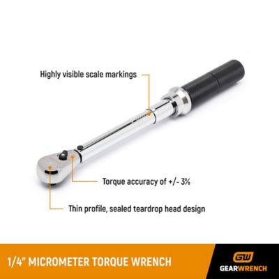 Image showing  1/4 in. Drive Micrometer Torque Wrench 30-200 in/lb
