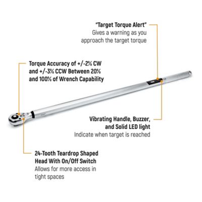 Image showing  3/4 in. Drive Electronic Torque Wrench 70-750 ft/lbs