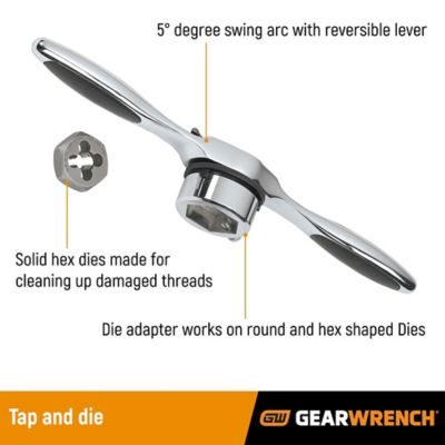 Image showing  114 pc. SAE/Metric Ratcheting Tap and Die Set