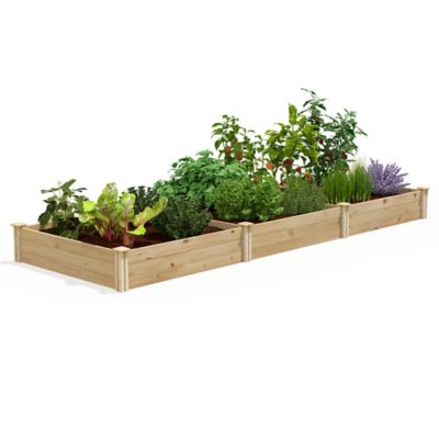 Greenes Fence Original Cedar Raised Garden Bed, 4 ft. x 12 ft. x 10.5 in.