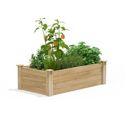 Greenes Fence Original Cedar Raised Garden Bed, 2 ft. x 4 ft. x 14 in.