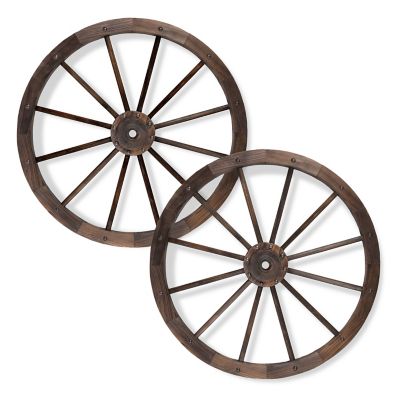 Image showing  Outdoor Rustic Wagon Wheel 32.25 in. (Set of 2)
