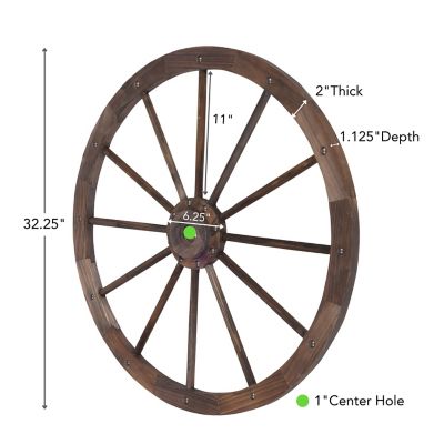 Image showing  Outdoor Rustic Wagon Wheel 32.25 in. (Set of 2)