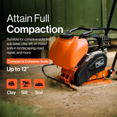 Image showing  Plate Compactor with Water Tank, 7HP 4-Stroke Engine, 5500VPM, 4200lbs Impact, 20x15 in. Base