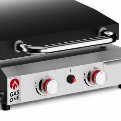 Image showing  2 Burner Flat Top Grill With Lid