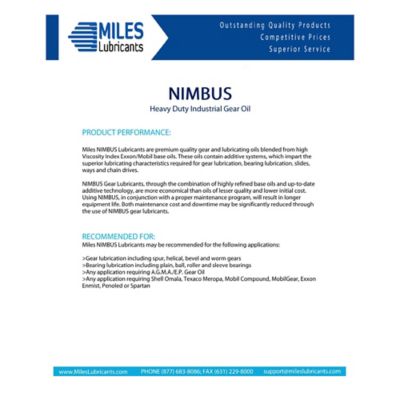Image showing  MILES NIMBUS 220 (INDUSTIAL GEAR OIL)(35) PAIL