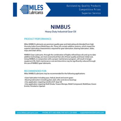 Image showing 2 th Miles Lubricants MILES NIMBUS 320 (INDUSTIAL GEAR OIL)(400 lb) DRUM