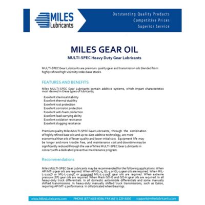 Image showing 2 th Miles Lubricants MILES 85w140 GEAR OIL (400 lb) DRUM
