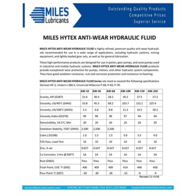 Image showing  MILES HYTEX - 68 (ANTI-WEAR HYDRAULIC FLUID)(5 Gal. Pail)