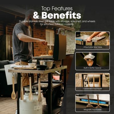 Image showing  Stainless Steel Grill Cart