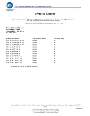 Image showing 2 th Miles Lubricants Miles FG Mil Gear S 680 Food Grade Gear Oil Food Grade Synthetic (16 oz/12)(Case)