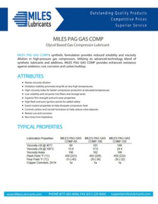 Image showing  Miles Pag Gas Comp 150, 4 x 1 gal., Case Pag Based Fluid Polyglycol Gas Compressor Fluid