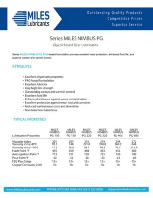 Image showing 1 th Miles Lubricants Miles Nimbus PG - 150(4*1 Gallon)(Case) Pag Based Fluid Polyglycol Industrial Gear Oil