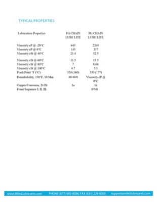 Image showing  Miles Fg Chain Lube Lite 22 Chain Lubricants Food Grade Spiral Freezer 5 Gallon Pail