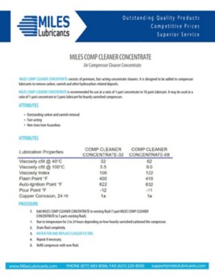 Image showing 1 th Miles Lubricants Miles Comp Cleaner Concentrate Compressor Cleaner (16 oz/12)(Case)