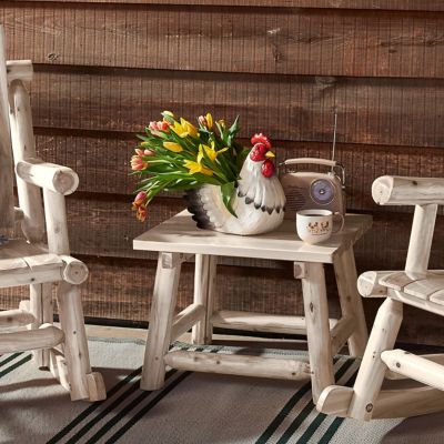 Image showing  Elkin Log Patio Side Table