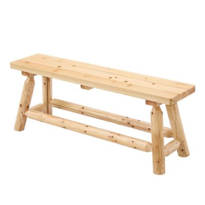 Red Shed 47 in. Elkin Log Patio Bench, Natural