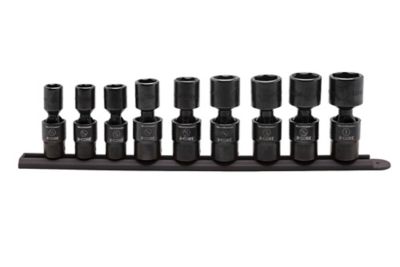 GEARWRENCH 9 pc. 1/2 in. Drive 6 Point Standard X Core Pinless Universal Impact SAE Socket Set