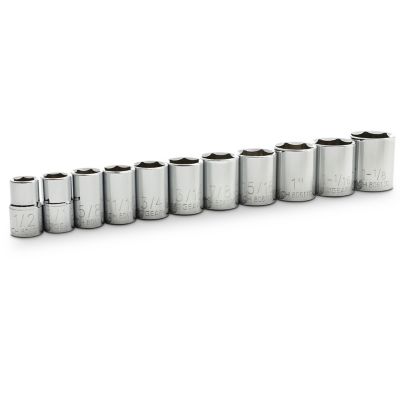 Image showing  11 pc. 1/2 in. Drive 6 Point Standard SAE Socket Set