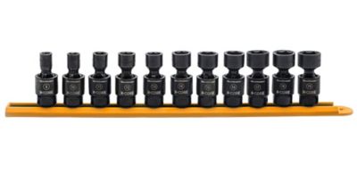GEARWRENCH 11 pc. 3/8 in. Drive 6 Point Standard X Core Pinless Universal Impact Metric Socket Set