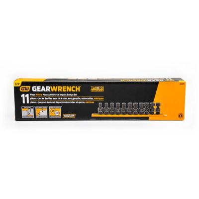 Image showing  11 pc. 3/8 in. Drive 6 Point Standard X Core Pinless Universal Impact Metric Socket Set