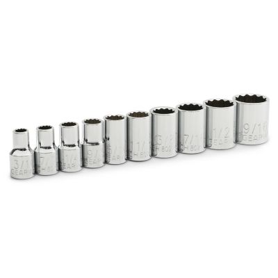 Image showing  10 pc. 1/4 in. Drive 12 Point Standard SAE Socket Set