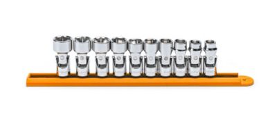 GEARWRENCH 10 pc. 3/8 in. Drive 6 Point Flex Metric Socket Set