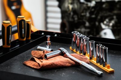 Image showing  14 pc. 3/8 in. Drive 6 Point Deep Metric Socket Set