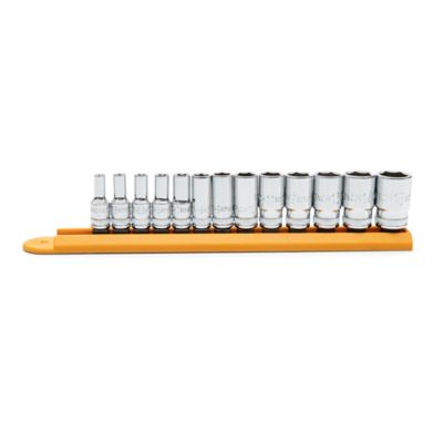 Image showing  13 pc. 1/4 in. Drive 6 Point Mid Length Metric Socket Set