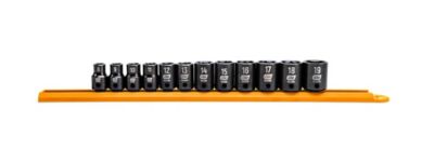 GEARWRENCH 12 pc. 3/8 in. Drive 6 Point Standard Impact Metric Socket Set