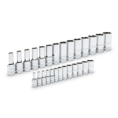 Image showing  27 pc. 1/4 in. and 3/8 in. Drive 6 Point Mid Length Metric Socket Set